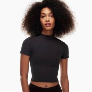 BABATON Mock-Neck T-Shirt | Black | Small